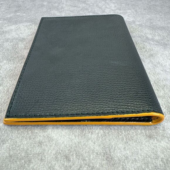 Salvatore Ferragamo Gancio Perforated Navy Leather Passport Holder - Picture 5 of 12